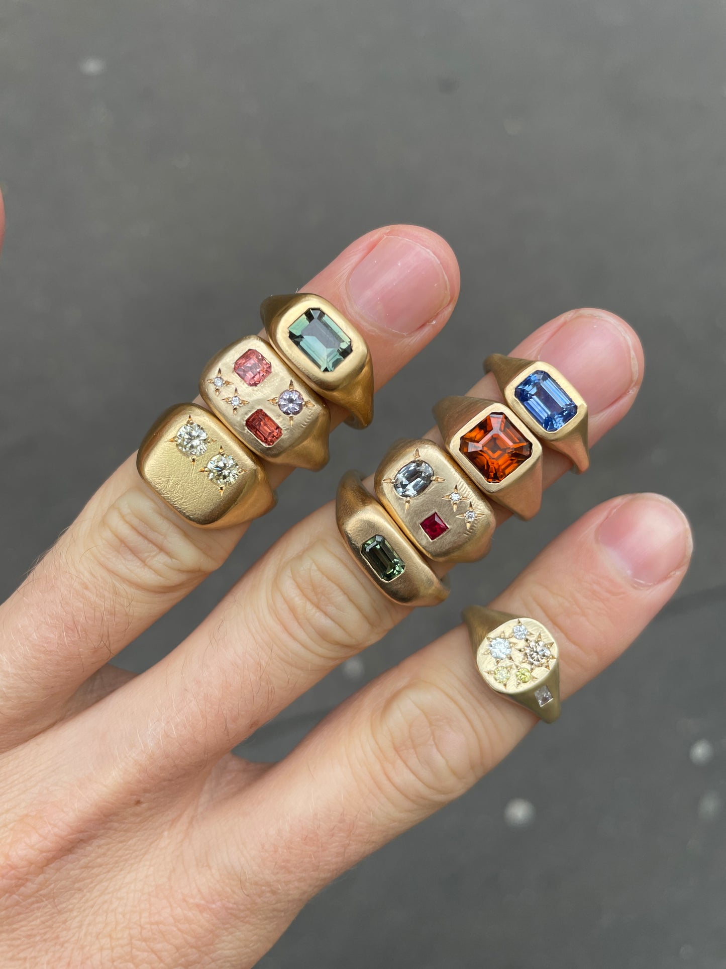 XL Zircon Block Ring (M 1/2)