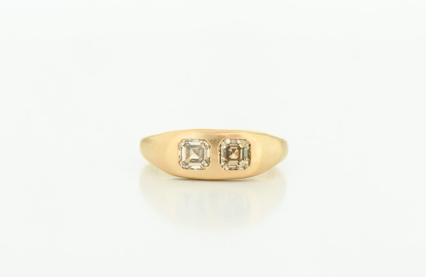 Brown asscher ring