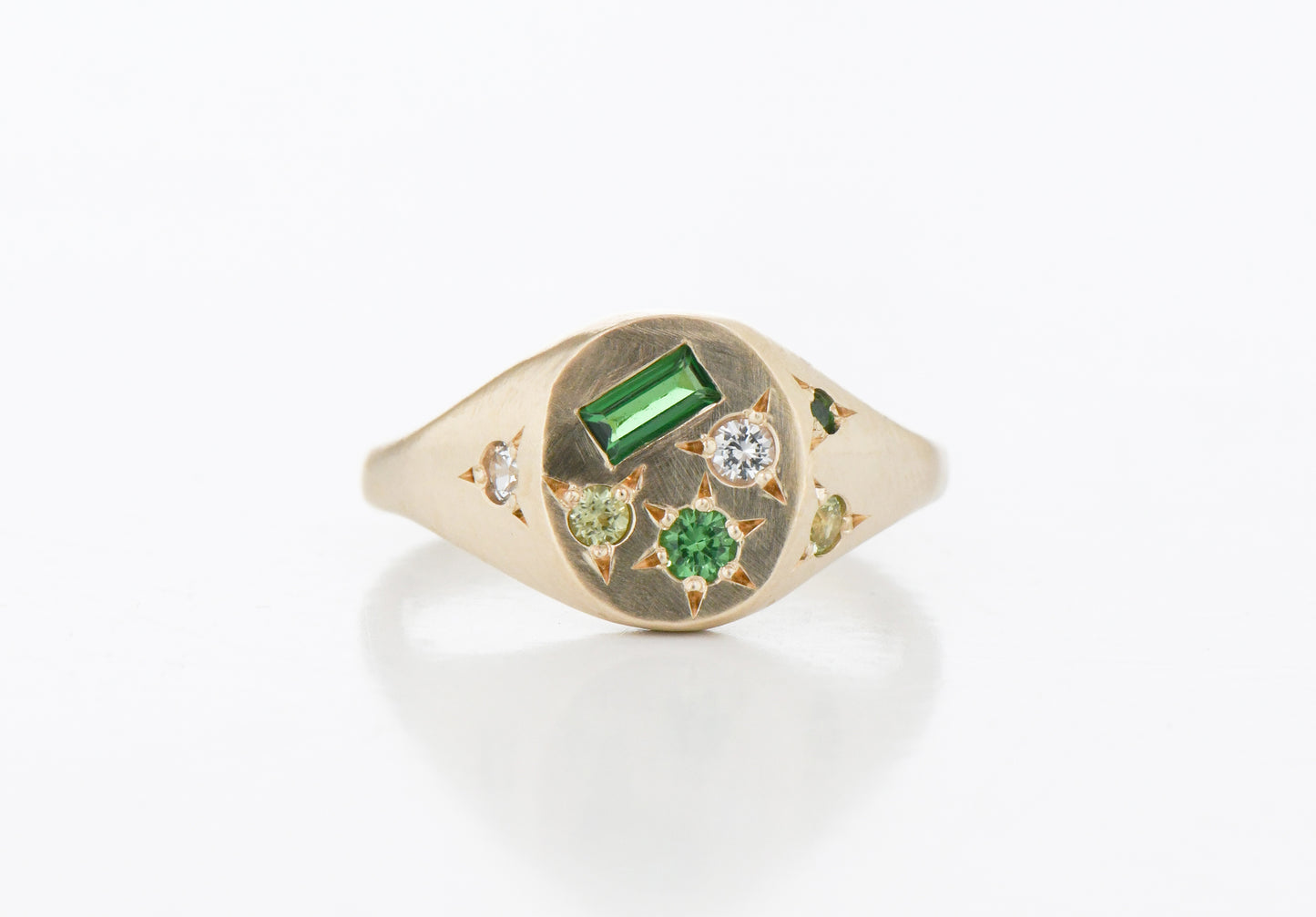 Green Treasure Ring Gold