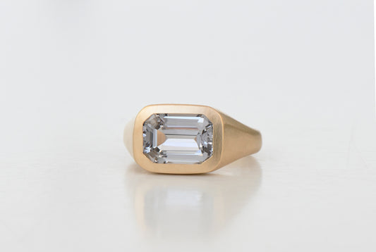 Grey cushion ring