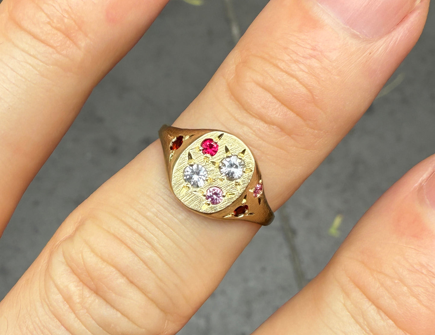 Pink Neapolitan Ring