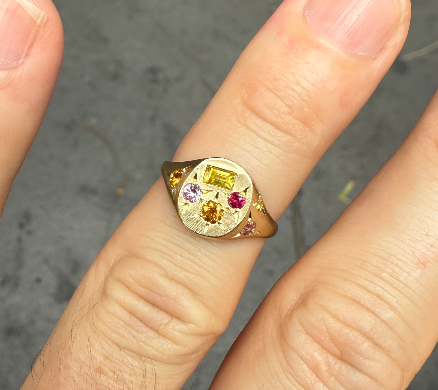 Orange Neapolitan Ring