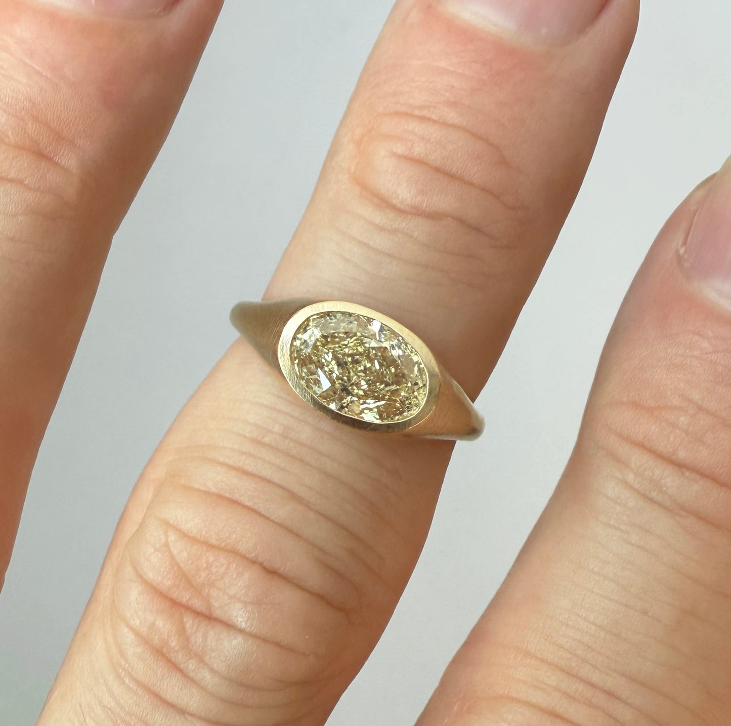 Yellow Oval Diamond ring