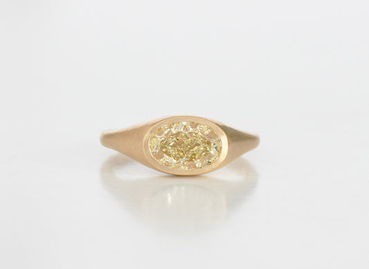 Yellow Oval Diamond ring