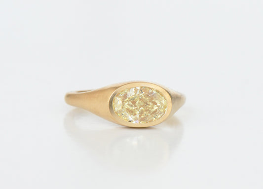 Yellow Oval Diamond ring