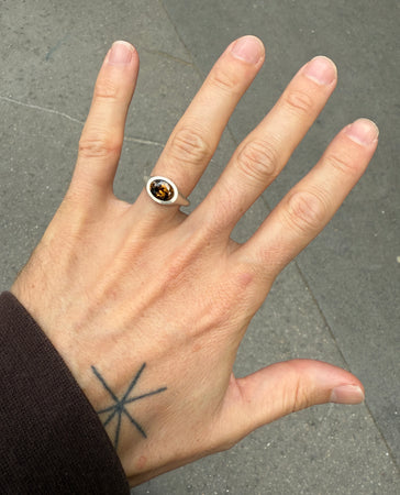 XL OVAL ZIRCON RING