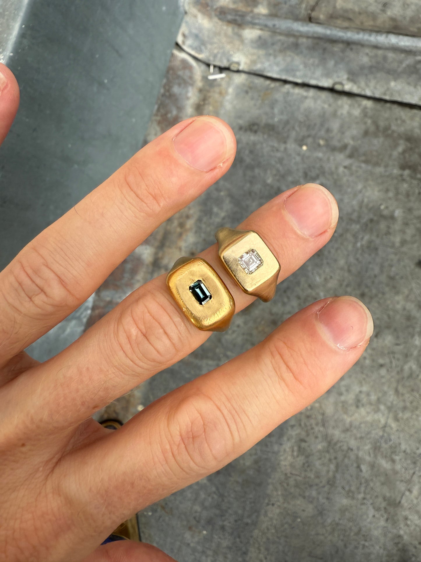 Green Frame Ring (M)