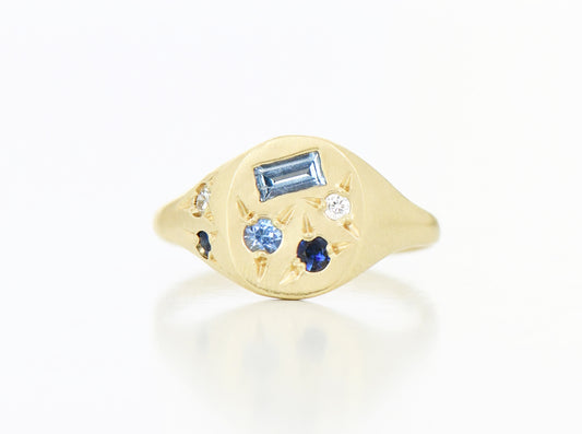 BLUE NEAPOLITAN RING