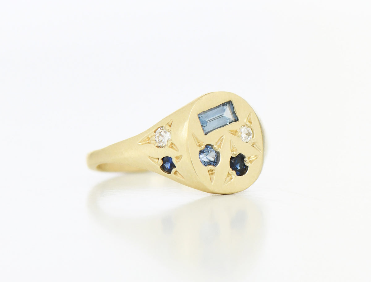 BLUE NEAPOLITAN RING