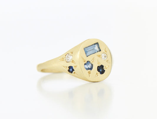 BLUE NEAPOLITAN RING