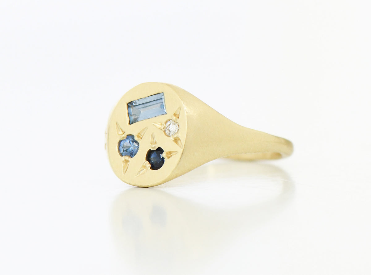 BLUE NEAPOLITAN RING