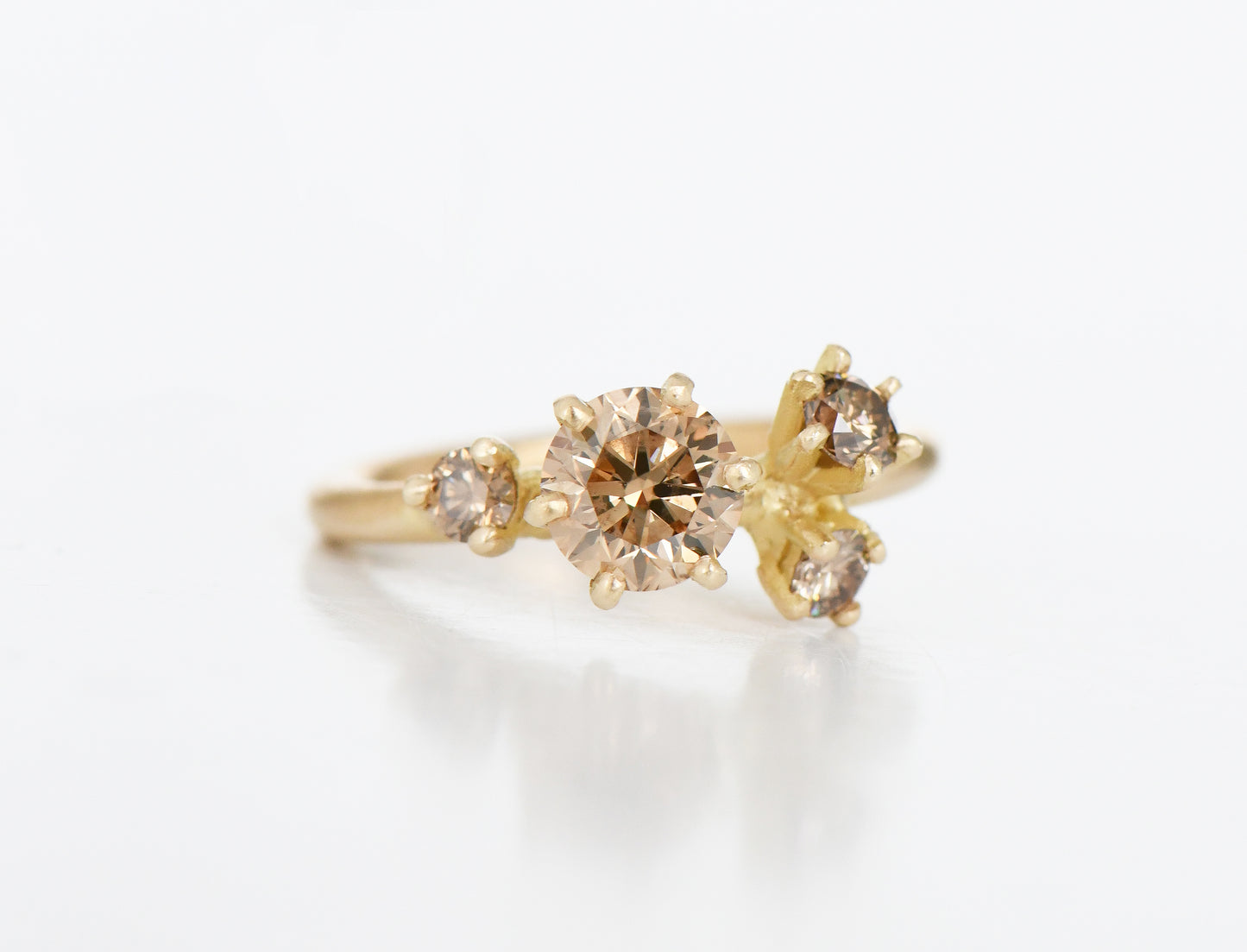 CHAMPAGNE CLUSTER RING