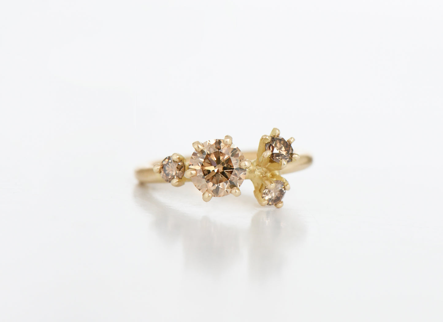 CHAMPAGNE CLUSTER RING