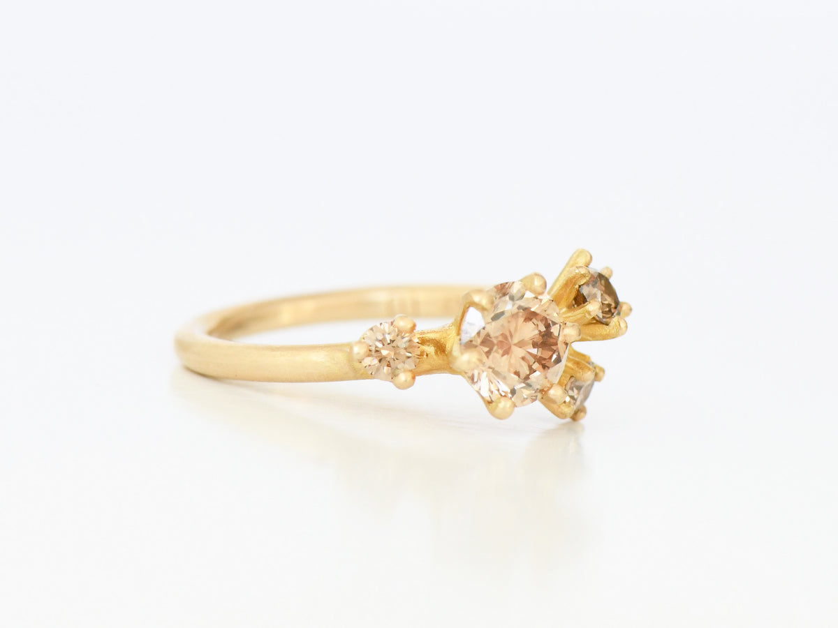 CHAMPAGNE CLUSTER RING