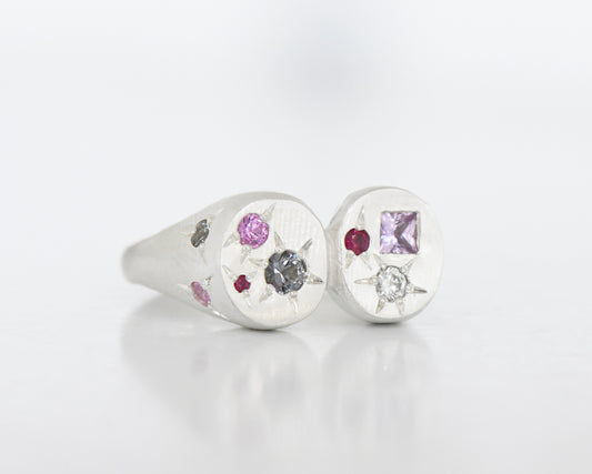 DOUBLE NEAPOLITAN RING PINK