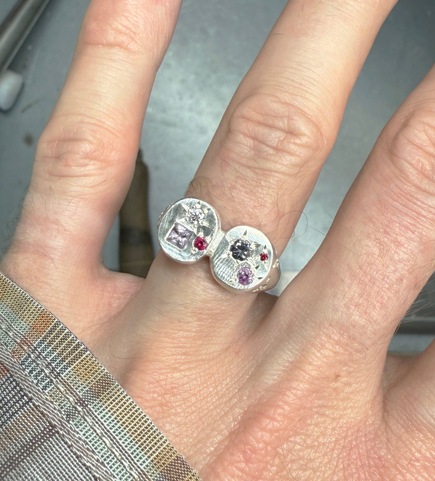 DOUBLE NEAPOLITAN RING PINK