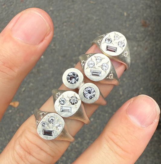 Goggle Ring Silver