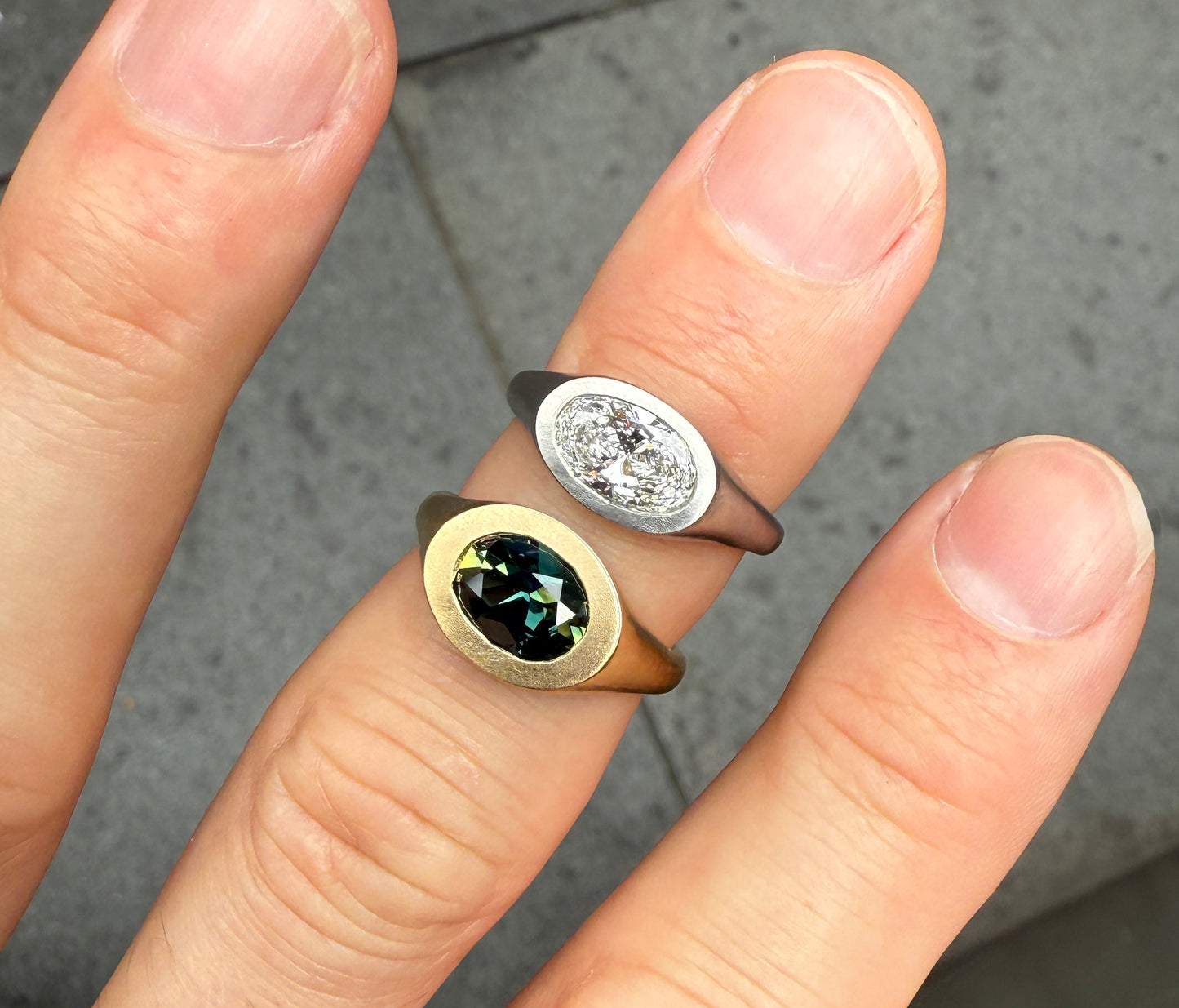 PLATINUM OVAL DIAMOND RING