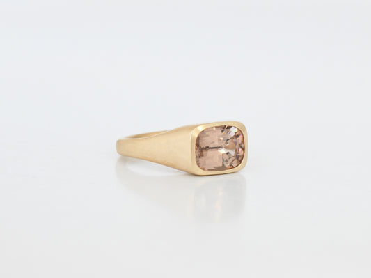 PALE ZIRCON CUSHION RING