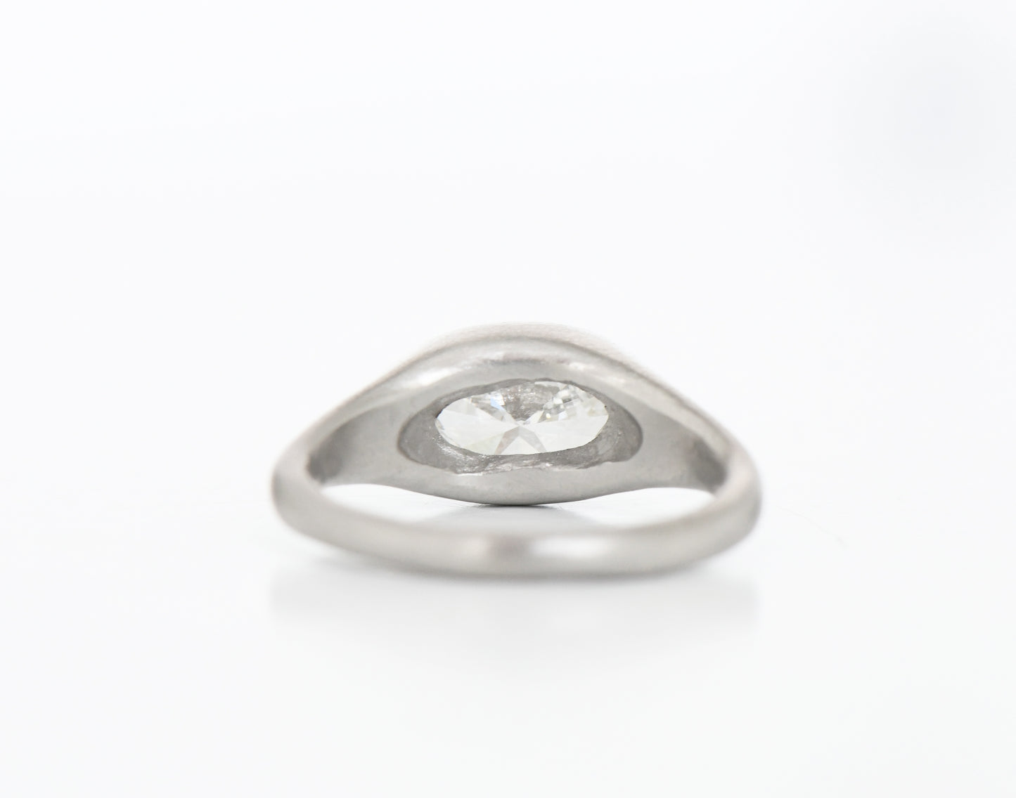 PLATINUM OVAL DIAMOND RING