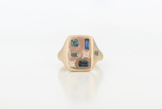 Sapphire Florentine ring