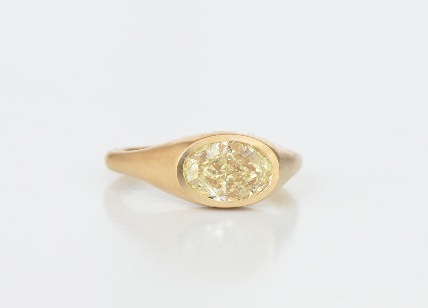 Yellow Oval Diamond ring