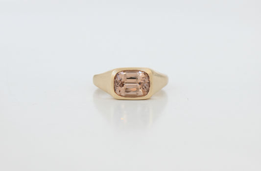PALE ZIRCON CUSHION RING