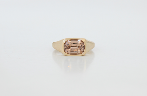 PALE ZIRCON CUSHION RING