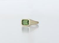 GREEN ZIRCON CUSHION RING