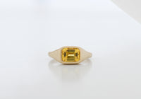 Yellow sapphire pillow ring