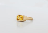 Yellow sapphire pillow ring