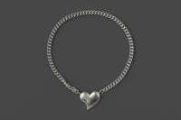 Fat heart necklace