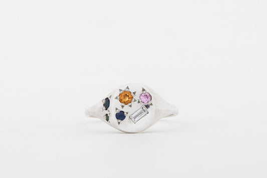 Silver Neapolitan Ring