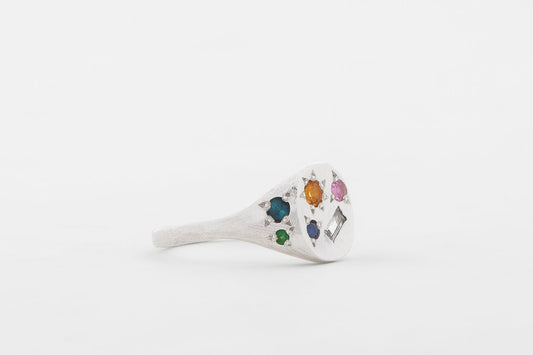 Silver Neapolitan Ring