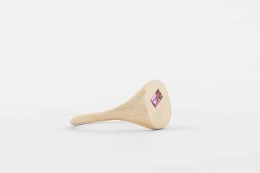 Baguette signet gold